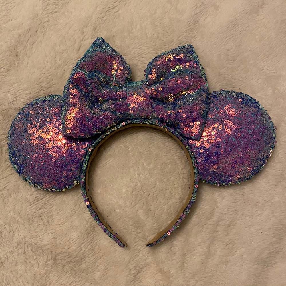 Purple Sequin Mickey Ears